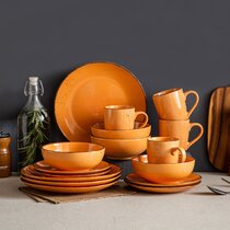 Orange dinnerware outlet sets